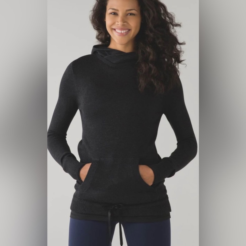 Lululemon Size 12 Sweet Savasana Pullover Heathered Black